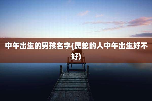 中午出生的男孩名字(属蛇的人中午出生好不好)