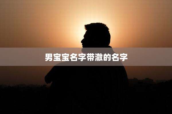 男宝宝名字带澈的名字