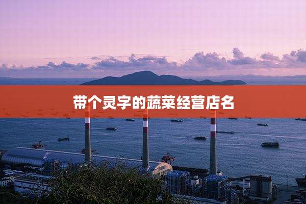 带个灵字的蔬菜经营店名