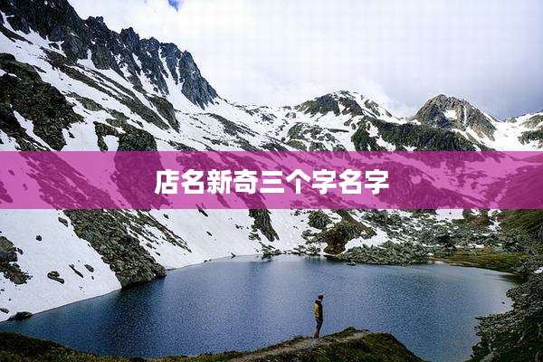 店名新奇三个字名字