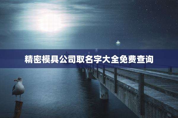 精密模具公司取名字大全免费查询