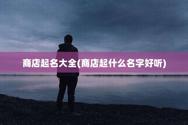 商店起名大全(商店起什么名字好听)