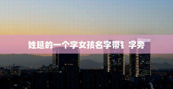 姓延的一个字女孩名字带钅字旁