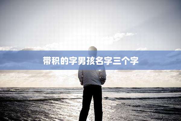 带积的字男孩名字三个字