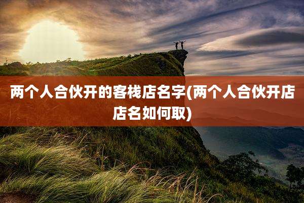 两个人合伙开的客栈店名字(两个人合伙开店店名如何取)