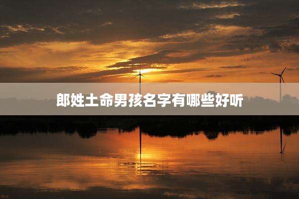 郎姓土命男孩名字有哪些好听