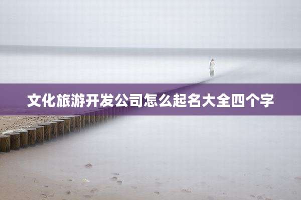 文化旅游开发公司怎么起名大全四个字