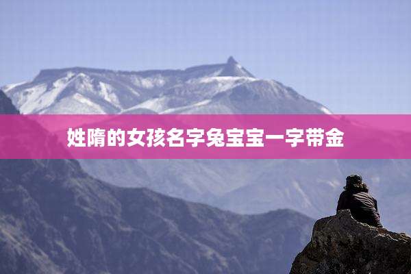 姓隋的女孩名字兔宝宝一字带金