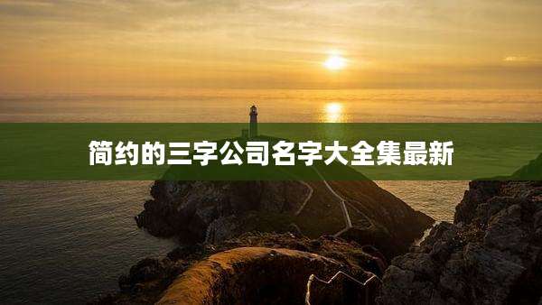 简约的三字公司名字大全集最新