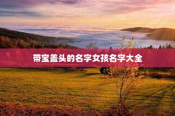 带宝盖头的名字女孩名字大全