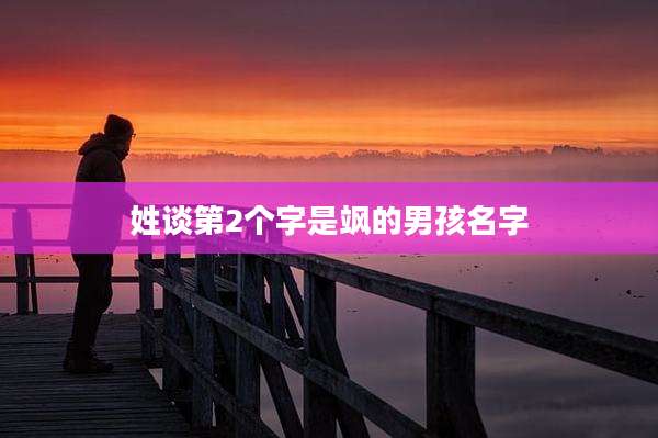 姓谈第2个字是飒的男孩名字