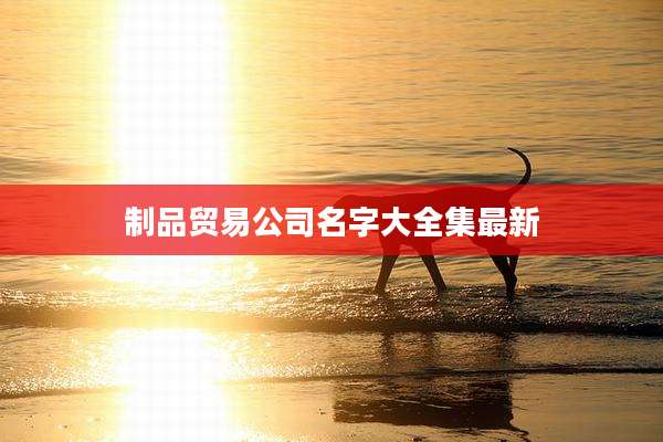 制品贸易公司名字大全集最新