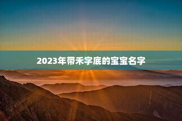 2023年带禾字底的宝宝名字