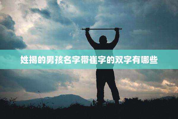 姓揭的男孩名字带崔字的双字有哪些