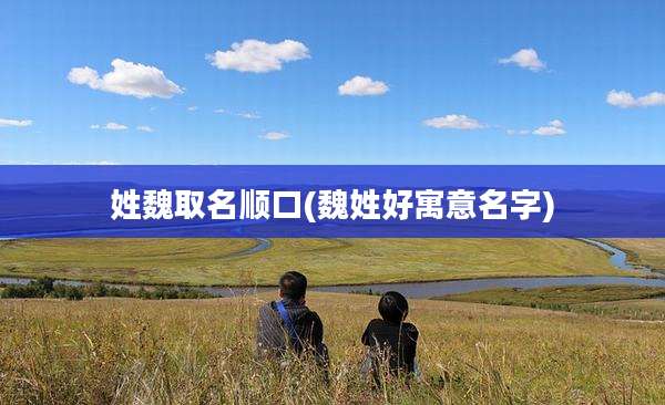姓魏取名顺口(魏姓好寓意名字)