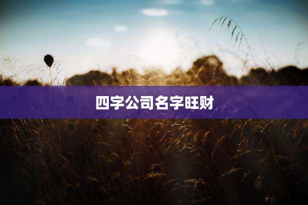 四字公司名字旺财