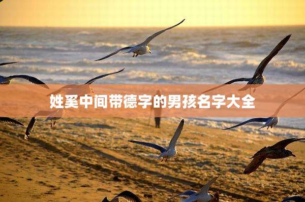 姓奚中间带德字的男孩名字大全