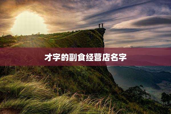 才字的副食经营店名字
