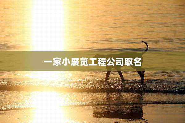 一家小展览工程公司取名