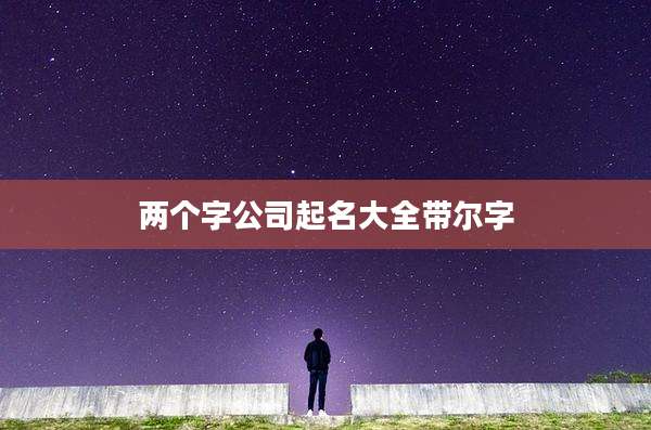 两个字公司起名大全带尔字