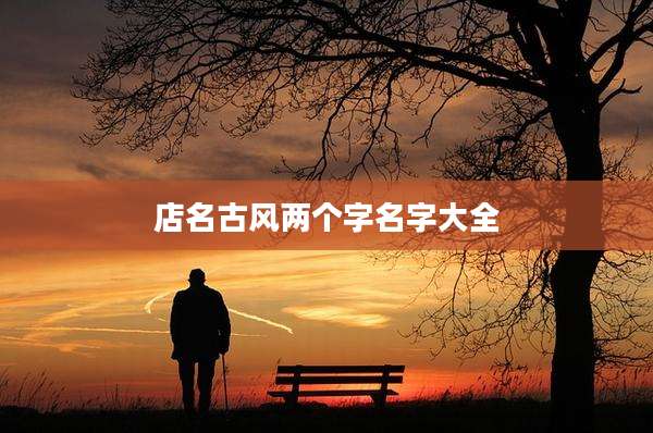 店名古风两个字名字大全