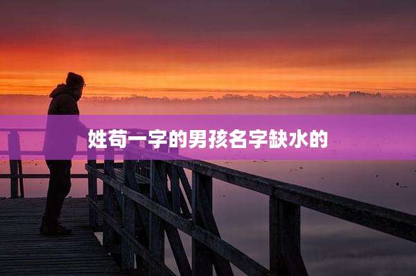 姓苟一字的男孩名字缺水的