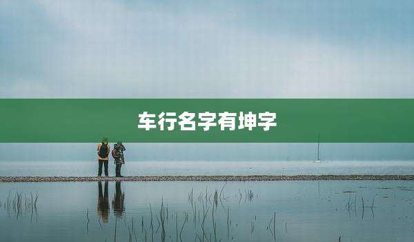 车行名字有坤字