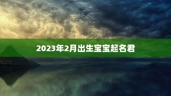 2023年2月出生宝宝起名君
