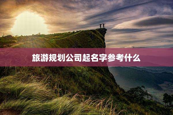 旅游规划公司起名字参考什么