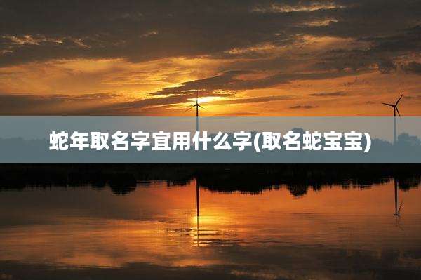 蛇年取名字宜用什么字(取名蛇宝宝)