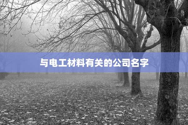 与电工材料有关的公司名字