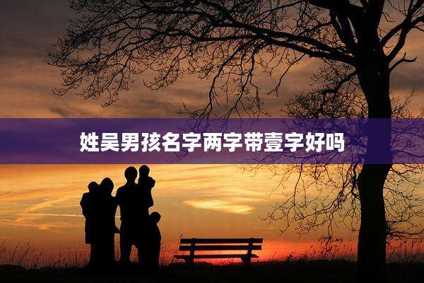 姓吴男孩名字两字带壹字好吗
