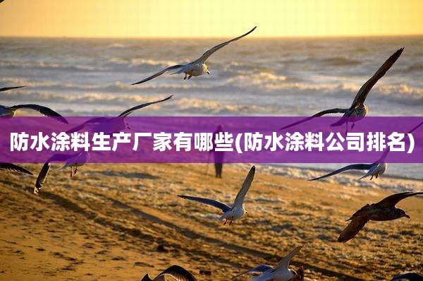 防水涂料生产厂家有哪些(防水涂料公司排名)