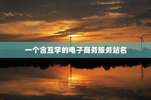 一个含互字的电子商务服务站名