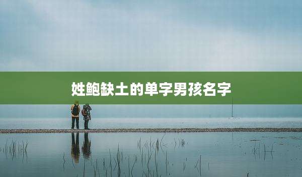 姓鲍缺土的单字男孩名字