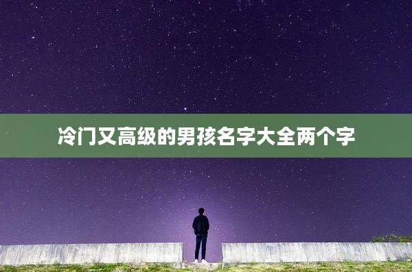 冷门又高级的男孩名字大全两个字