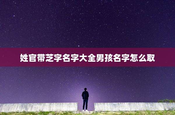 姓官带芝字名字大全男孩名字怎么取