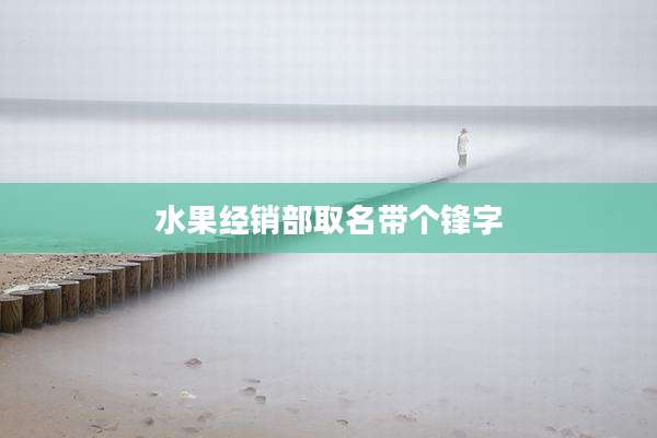 水果经销部取名带个锋字
