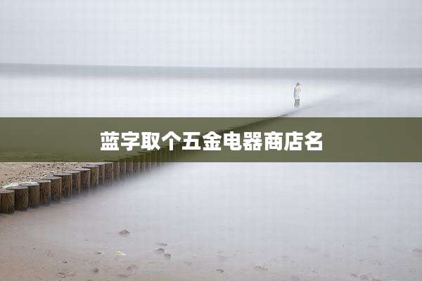 蓝字取个五金电器商店名