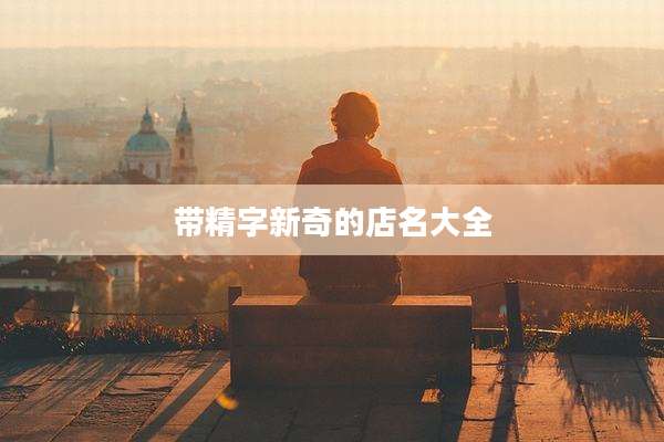 带精字新奇的店名大全