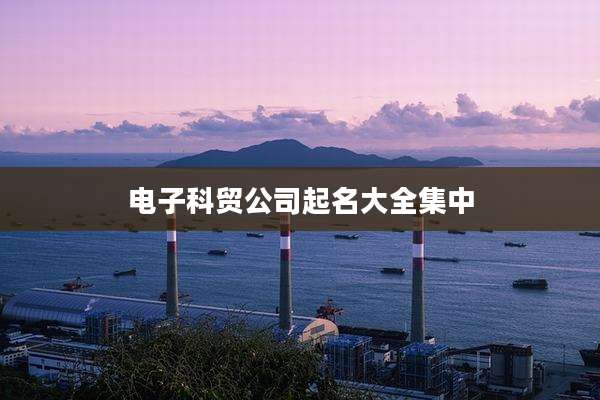 电子科贸公司起名大全集中