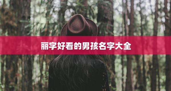 丽字好看的男孩名字大全