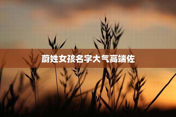 蔚姓女孩名字大气高端佐