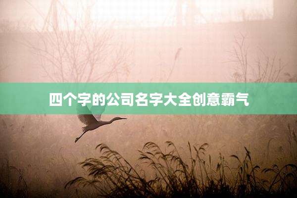 四个字的公司名字大全创意霸气