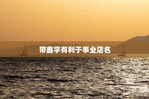 带鑫字有利于事业店名