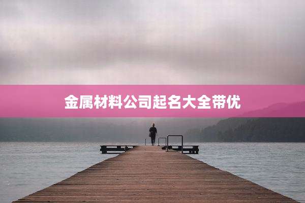 金属材料公司起名大全带优