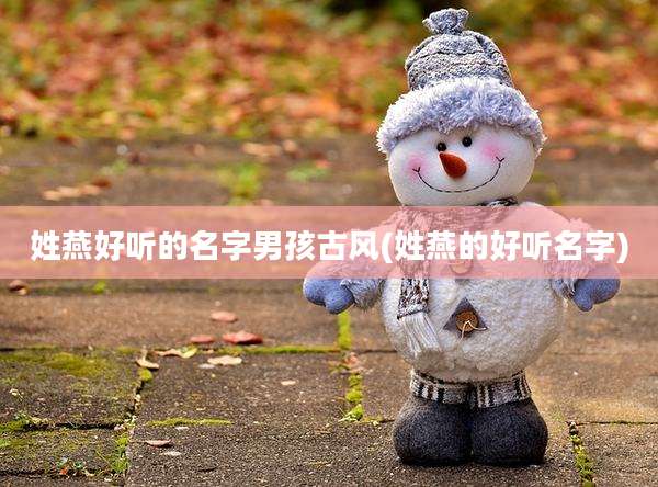 姓燕好听的名字男孩古风(姓燕的好听名字)