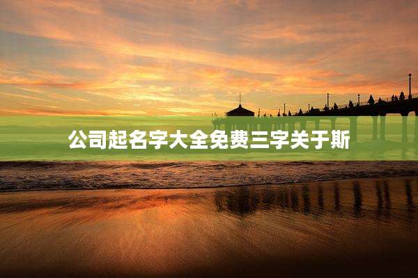 公司起名字大全免费三字关于斯