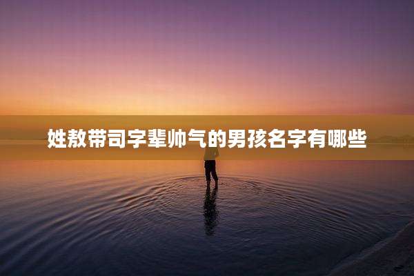姓敖带司字辈帅气的男孩名字有哪些