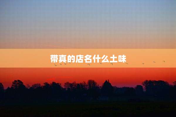 带真的店名什么土味